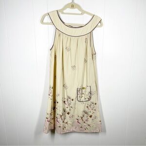 Nick & Mo Cream Floral Retro Sleeveless Dress 30/11 (Juniors)
